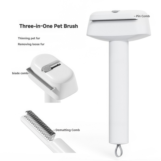 Three-in-One Pet Brush